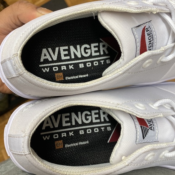 Avenger Slip And Oil Resistant Steel Toe Work Boots “White Black” - Picture 14 of 15